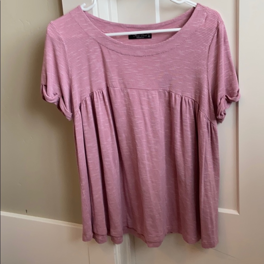 Pink and white striped shirt